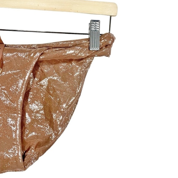 SKIMS LIQUID SHINE SWIM TWISTED MID COVERAGE BIKINI BOTTOM SIZE SMALL - Picture 6 of 11